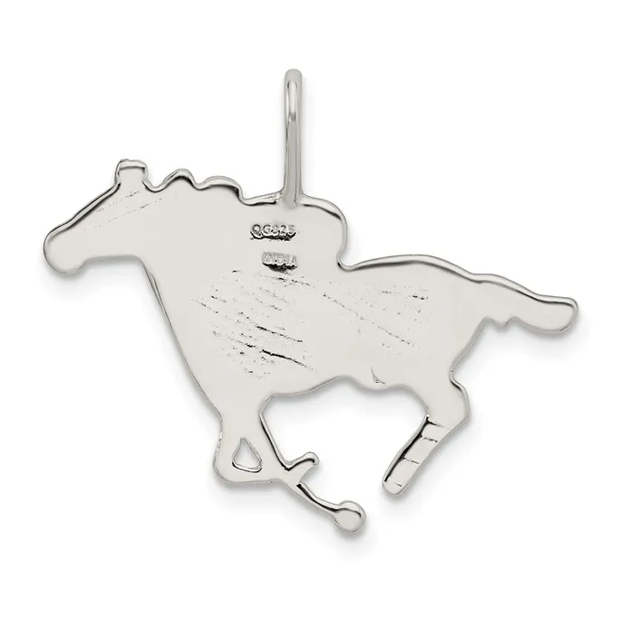 TreasureFineJewelers Rings Sterling Silver Race Horse Charm