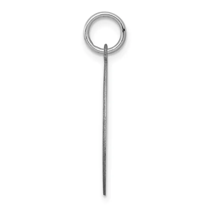 TreasureFineJewelers Rings Sterling Silver Rhodiumplated English Setter Disc Charm