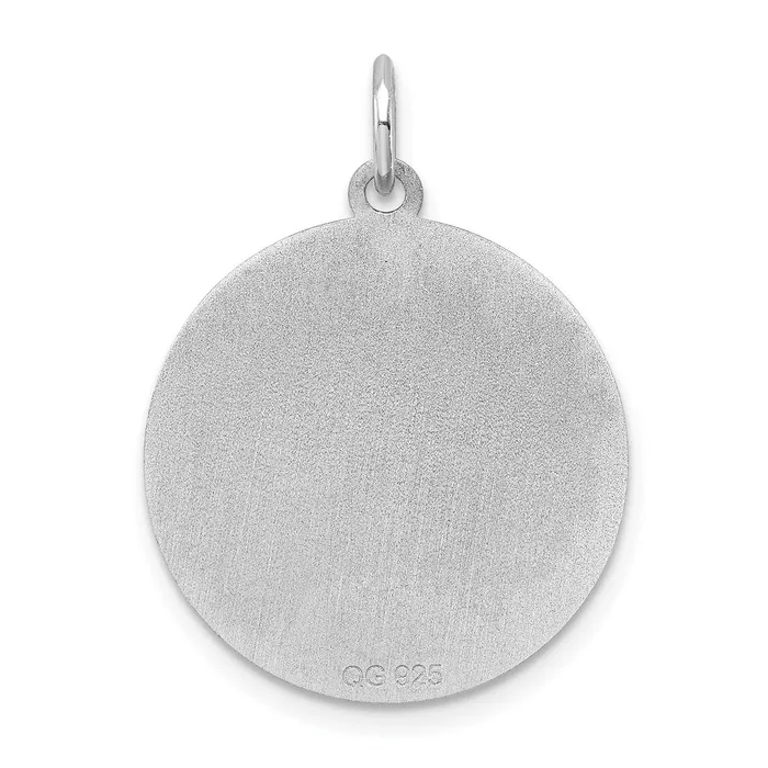 TreasureFineJewelers Rings Sterling Silver Rhodiumplated English Setter Disc Charm