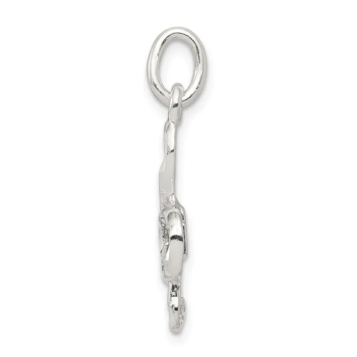 TreasureFineJewelers Rings Sterling Silver Treble Clef Charm