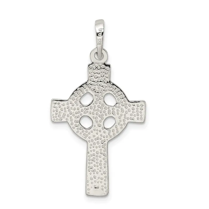 TreasureFineJewelers Sterling Silver Polished Cross Pendant Necklaces