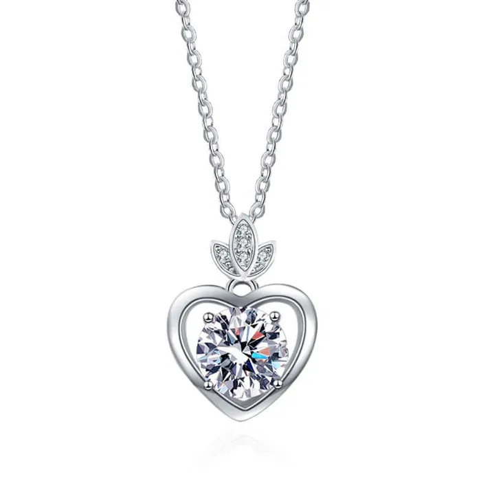 Trendolla Jewelry Necklaces Love Four Claws Moissan Necklace
