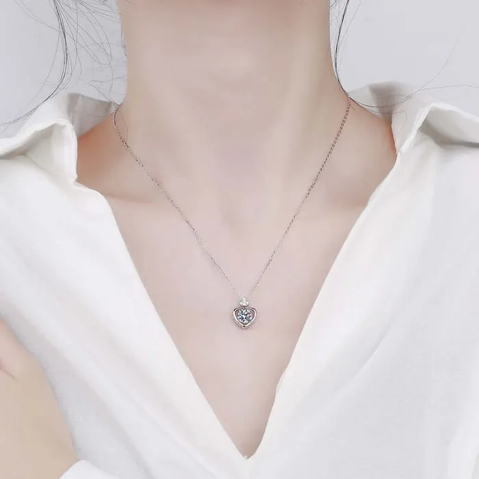 Trendolla Jewelry Necklaces Love Four Claws Moissan Necklace