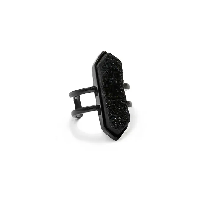 Bangle Collection Black Magna Raven Quartz Ring Kinsley Armelle Rings