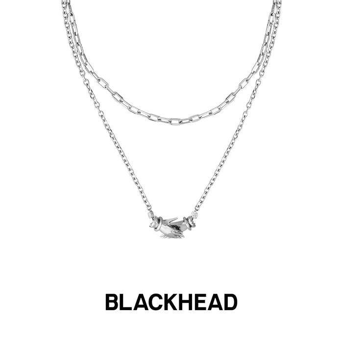 BLACK GLOVES BLACK GLASS DOUBLE MAGIC GLOVES MAGNETIC PENDANT NECKLACE Blackheadshop Necklaces BLACK GLOVES BLACK GLASS DOUBLE MAGIC GLOVES MAGNETIC PENDANT NECKLACE Blackheadshop Necklaces