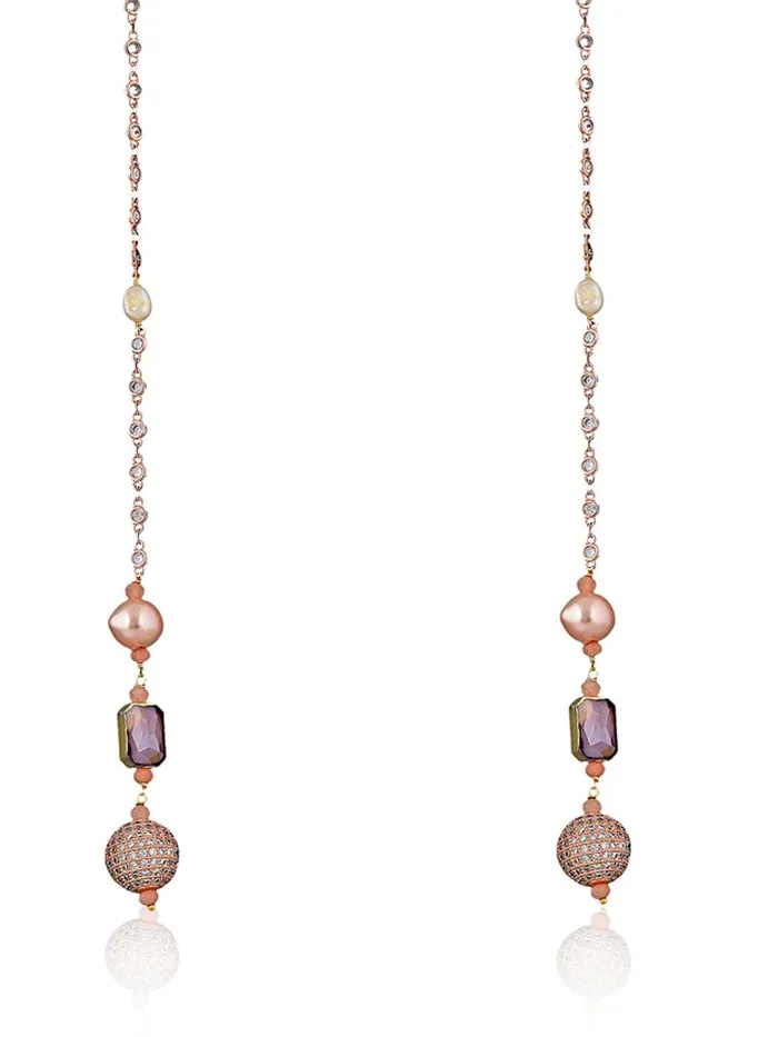 Crystal String Hydro Quartz Stone Appeal Scarf Necklace Curio Cottage Necklaces Crystal String Hydro Quartz Stone Appeal Scarf Necklace Curio Cottage Necklaces