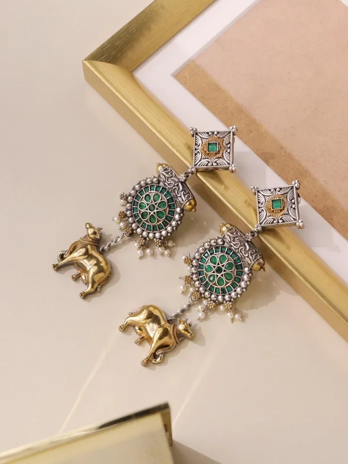 Curio Cottage Earrings Aria Dual Tone Nandi Earrings Curio Cottage Earrings Aria Dual Tone Nandi Earrings
