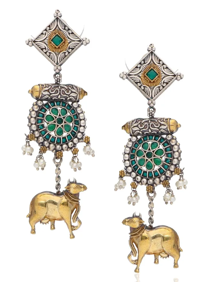 Curio Cottage Earrings Aria Dual Tone Nandi Earrings Curio Cottage Earrings Aria Dual Tone Nandi Earrings