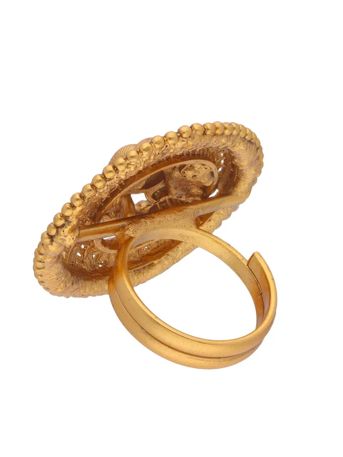 Curio Cottage Rings 22K Gold Plated Ganesha Filigree Ring Curio Cottage Rings 22K Gold Plated Ganesha Filigree Ring
