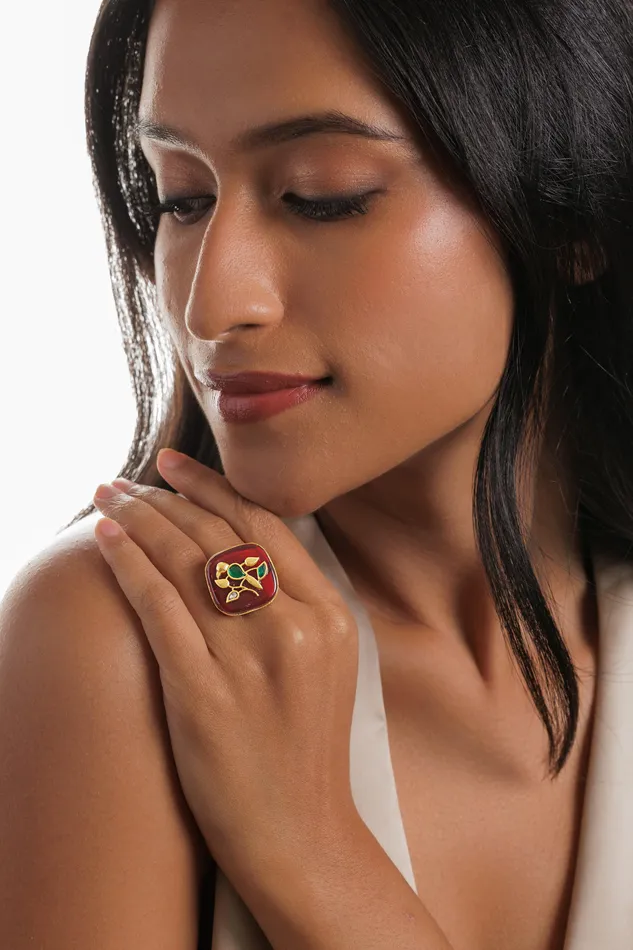 Curio Cottage Rings Bird of Paradise Emblem Ring