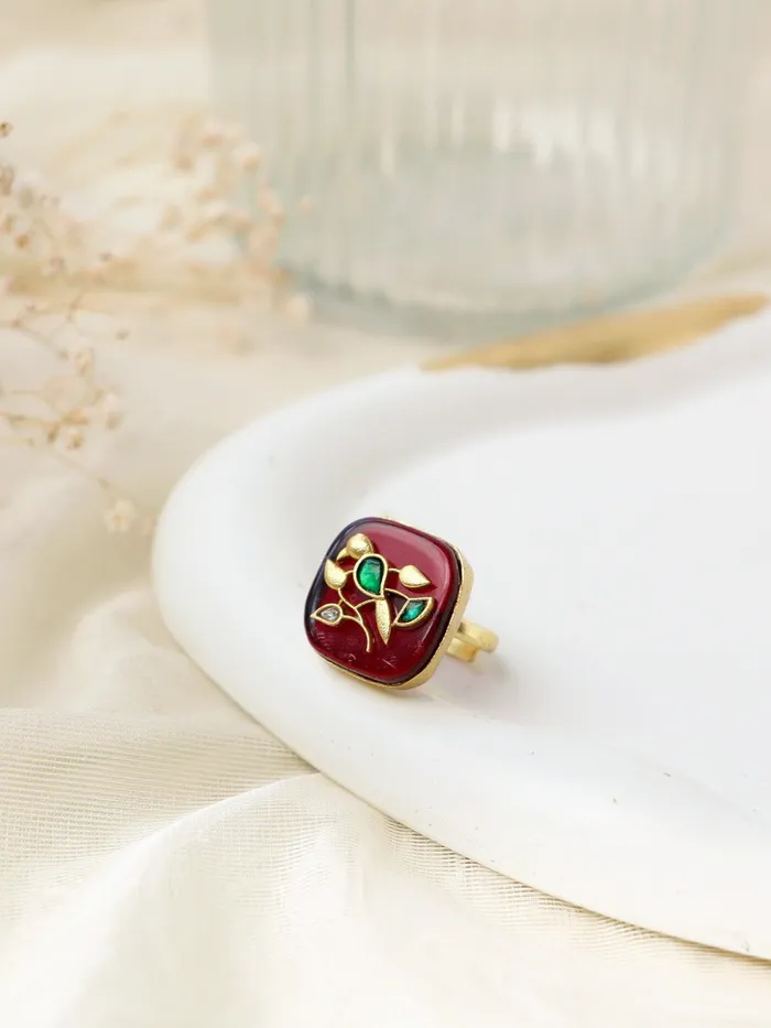 Curio Cottage Rings Bird of Paradise Emblem Ring Curio Cottage Rings Bird of Paradise Emblem Ring