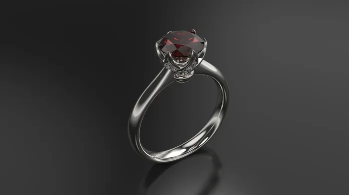 FL LLC Rings Garnet Engagement Ring White Gold Engagement Ring Garnet Ring Garnet Gold White Gold Garnet Ring