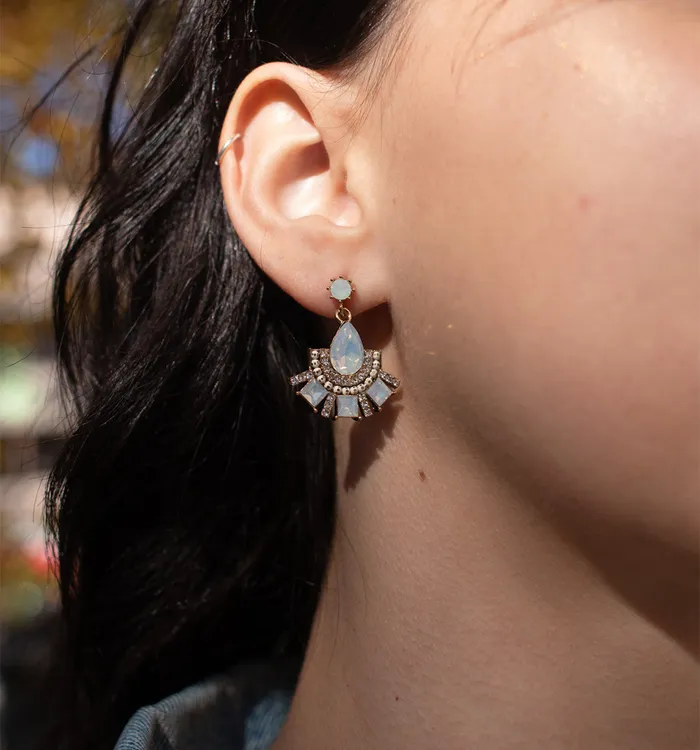 Lovers Tempo Gold Allegro Fan Drop Earrings Earrings