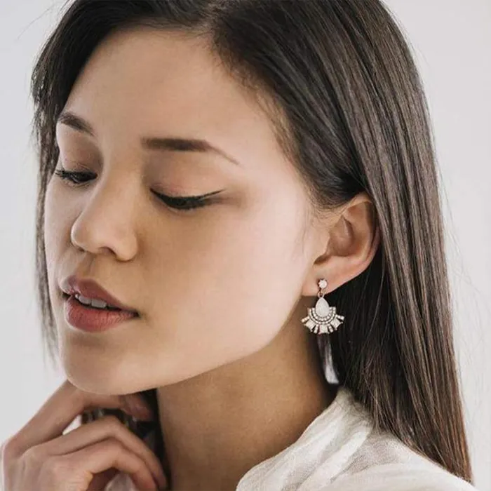 Lovers Tempo Gold Allegro Fan Drop Earrings Earrings