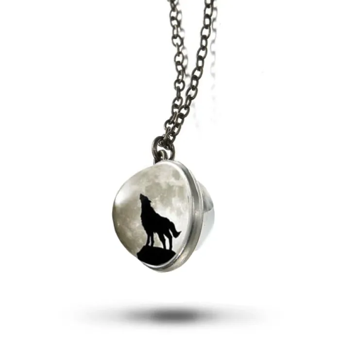 Necklaces Wolf Stuff Wolf Medallion Necklace