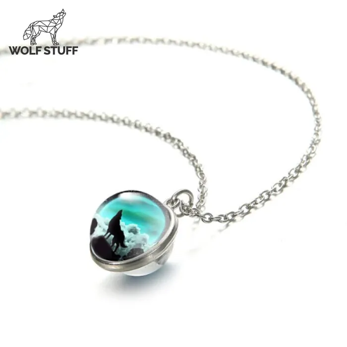 Necklaces Wolf Stuff Wolf Medallion Necklace