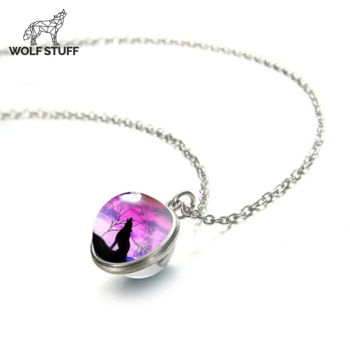 Necklaces Wolf Stuff Wolf Medallion Necklace