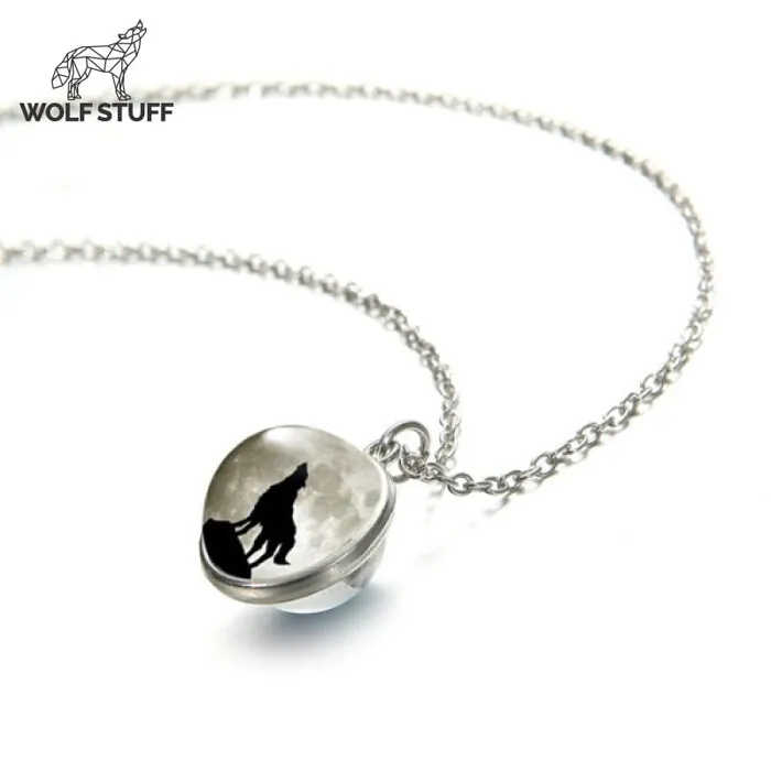 Necklaces Wolf Stuff Wolf Medallion Necklace