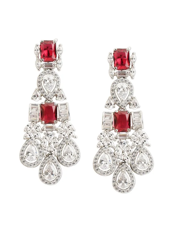 Radiant Ruby Cubic Zirconia Necklace Set Curio Cottage Necklaces Radiant Ruby Cubic Zirconia Necklace Set Curio Cottage Necklaces