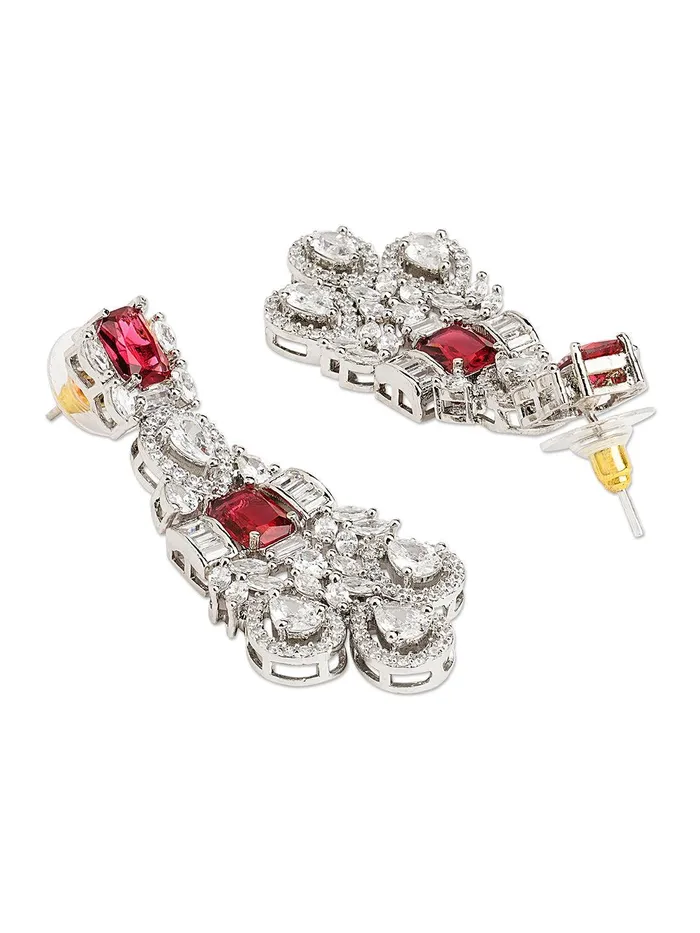 Radiant Ruby Cubic Zirconia Necklace Set Curio Cottage Necklaces Radiant Ruby Cubic Zirconia Necklace Set Curio Cottage Necklaces