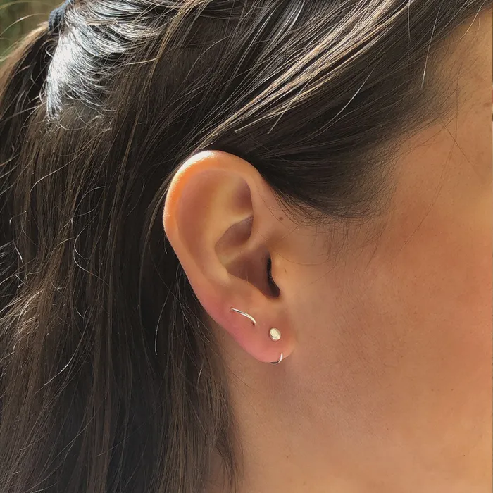 Rings Tashi Silver Dot Huggies