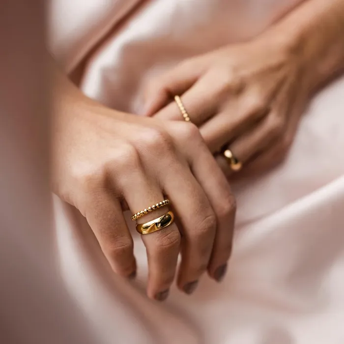 Rings WellDunn Perlock Gold Vermeil Ring