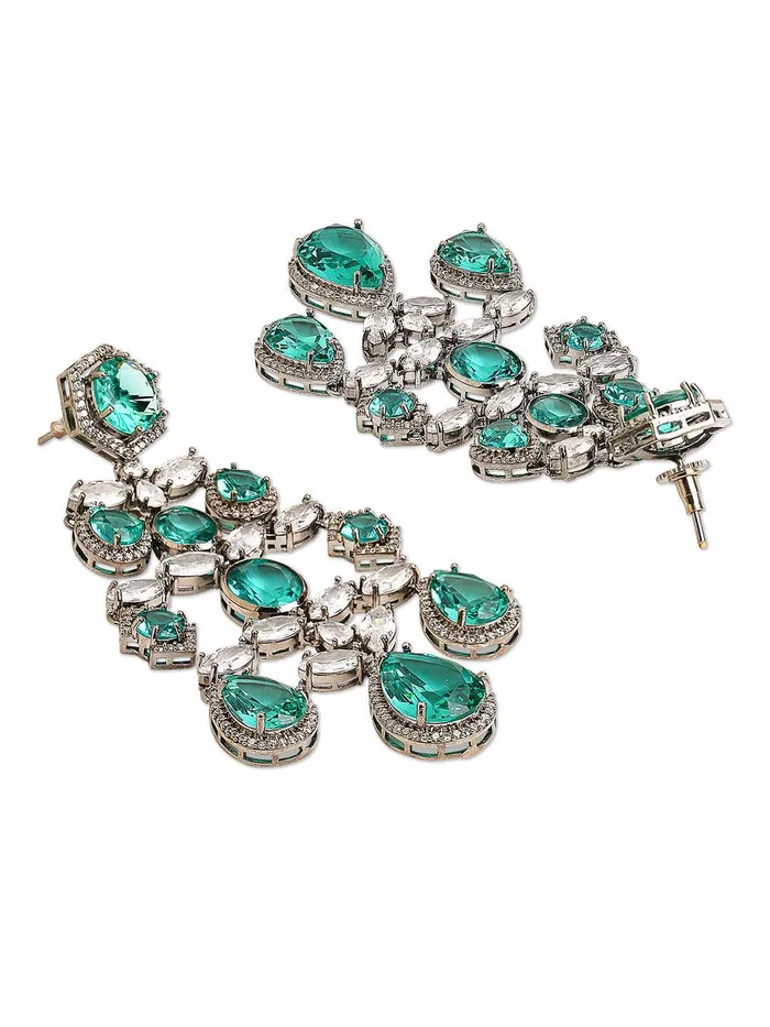 Shining Chandelier CZ Long Earrings Curio Cottage Earrings Shining Chandelier CZ Long Earrings Curio Cottage Earrings