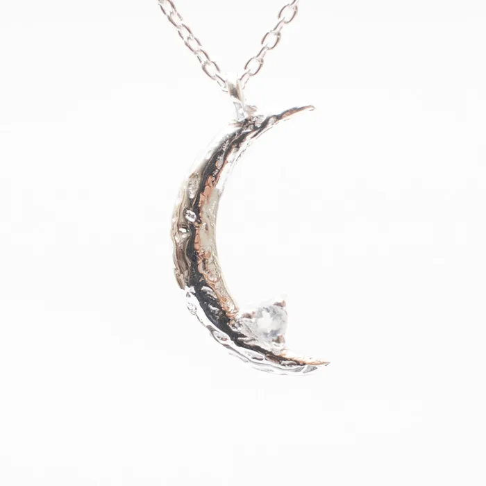 Silver Lotus Necklaces Selenophile Necklace