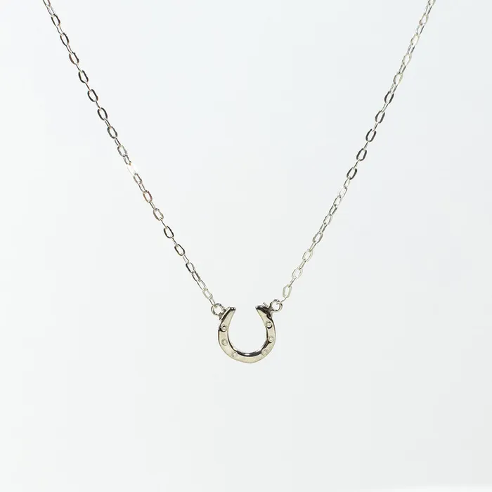 Silver Mini Horseshoe Necklace Mimi Marge Necklaces