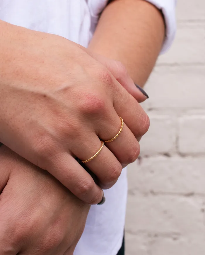 Tashi Rings Twisted Gold Vermeil Ring