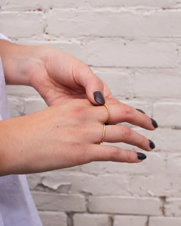Tashi Rings Twisted Gold Vermeil Ring