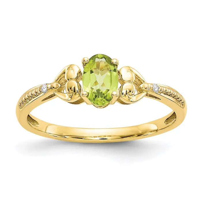 10K Peridot and Diamond RingWBC10XB281 WB Choice Jewelry Rings