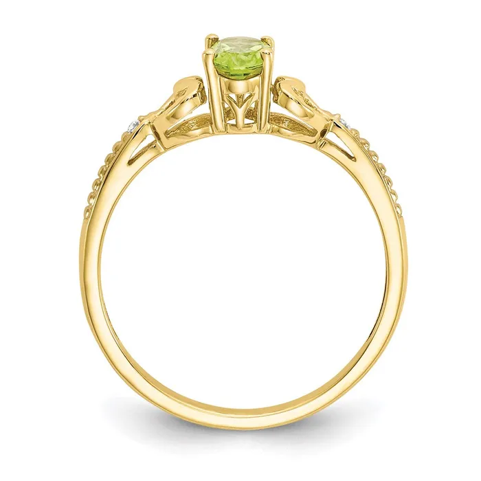 10K Peridot and Diamond RingWBC10XB281 WB Choice Jewelry Rings 10K Peridot and Diamond RingWBC10XB281 WB Choice Jewelry Rings
