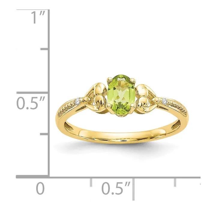 10K Peridot and Diamond RingWBC10XB281 WB Choice Jewelry Rings 10K Peridot and Diamond RingWBC10XB281 WB Choice Jewelry Rings