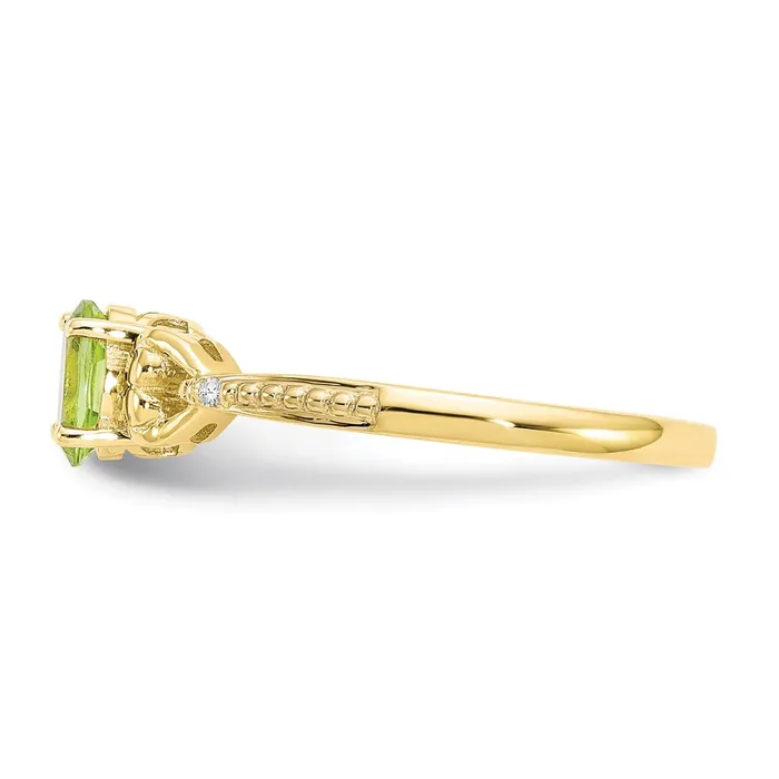 10K Peridot and Diamond RingWBC10XB281 WB Choice Jewelry Rings 10K Peridot and Diamond RingWBC10XB281 WB Choice Jewelry Rings