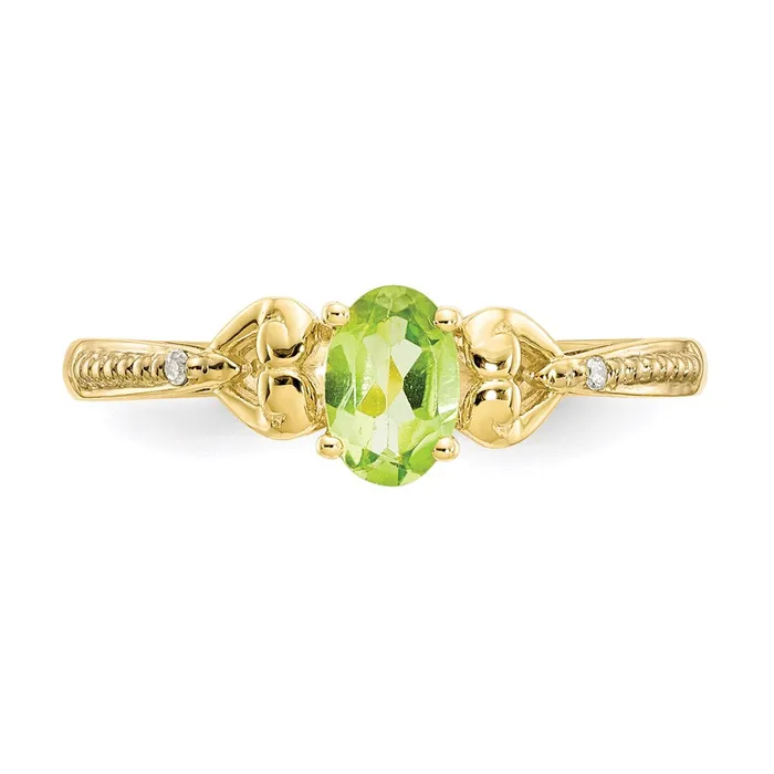 10K Peridot and Diamond RingWBC10XB281 WB Choice Jewelry Rings 10K Peridot and Diamond RingWBC10XB281 WB Choice Jewelry Rings