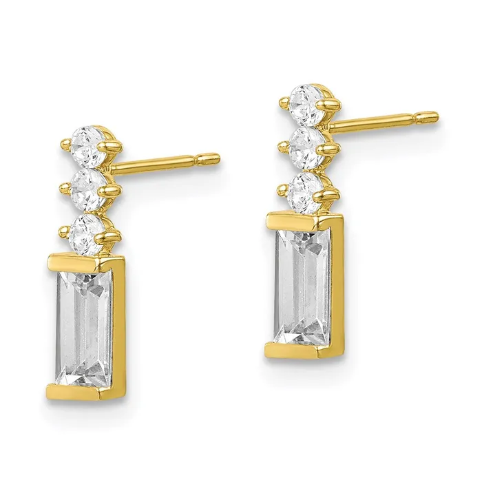 10K Polished CZ EarringsWBC10ER324 WB Choice Jewelry Earrings 10K Polished CZ EarringsWBC10ER324 WB Choice Jewelry Earrings