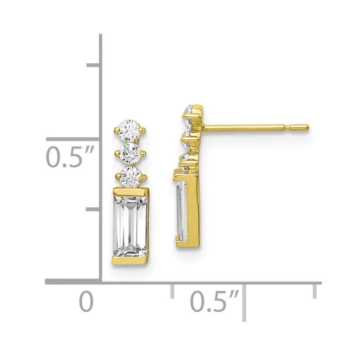 10K Polished CZ EarringsWBC10ER324 WB Choice Jewelry Earrings 10K Polished CZ EarringsWBC10ER324 WB Choice Jewelry Earrings