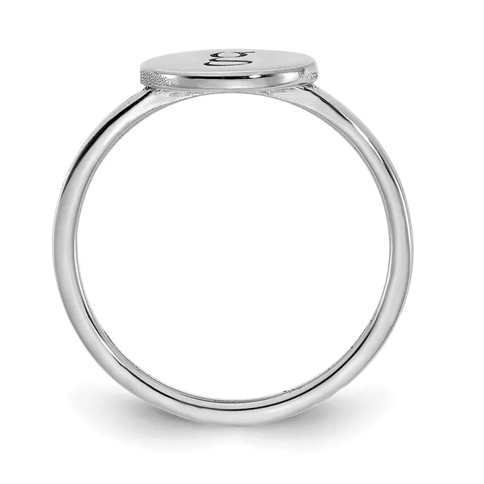 10KW Initial Oval Signet RingWBC10XNR122W WB Choice Jewelry Rings 10KW Initial Oval Signet RingWBC10XNR122W WB Choice Jewelry Rings