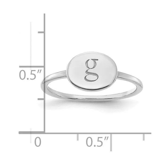 10KW Initial Oval Signet RingWBC10XNR122W WB Choice Jewelry Rings 10KW Initial Oval Signet RingWBC10XNR122W WB Choice Jewelry Rings