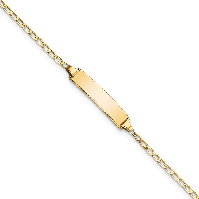 14k Flat Curb Link ID BraceletWBCLID697 WB Choice Jewelry Bracelets