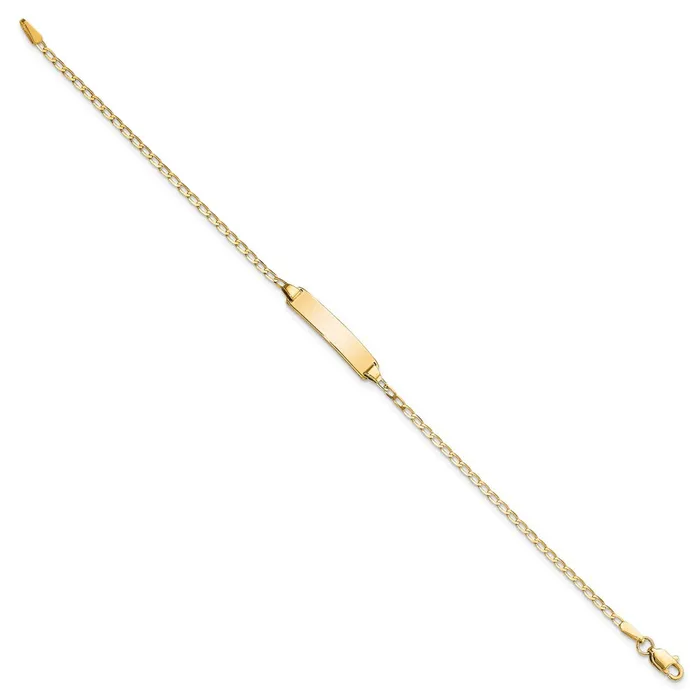 14k Flat Curb Link ID BraceletWBCLID697 WB Choice Jewelry Bracelets 14k Flat Curb Link ID BraceletWBCLID697 WB Choice Jewelry Bracelets