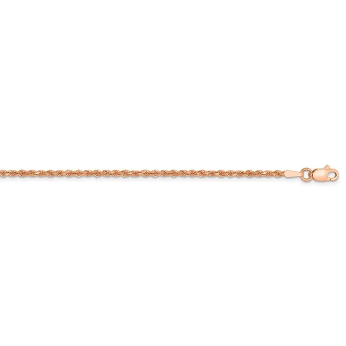 14k Rose Gold 175mm DC Rope with Lobster Clasp ChainWBC014R20 WB Choice Jewelry Necklaces