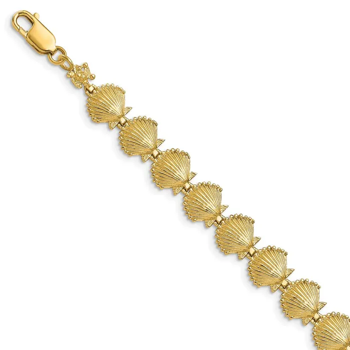 14k Scallop Shell BraceletWBCFB1635725 WB Choice Jewelry Bracelets