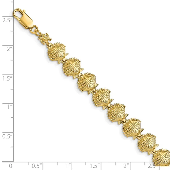 14k Scallop Shell BraceletWBCFB1635725 WB Choice Jewelry Bracelets 14k Scallop Shell BraceletWBCFB1635725 WB Choice Jewelry Bracelets