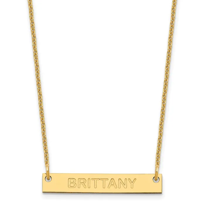 14K Small Polished Capitalized Arial Rounded Bar NecklaceWBCXNA643Y WB Choice Jewelry Necklaces 14K Small Polished Capitalized Arial Rounded Bar NecklaceWBCXNA643Y WB Choice Jewelry Necklaces