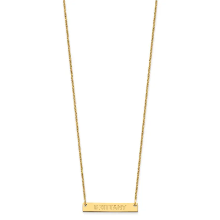 14K Small Polished Capitalized Arial Rounded Bar NecklaceWBCXNA643Y WB Choice Jewelry Necklaces 14K Small Polished Capitalized Arial Rounded Bar NecklaceWBCXNA643Y WB Choice Jewelry Necklaces