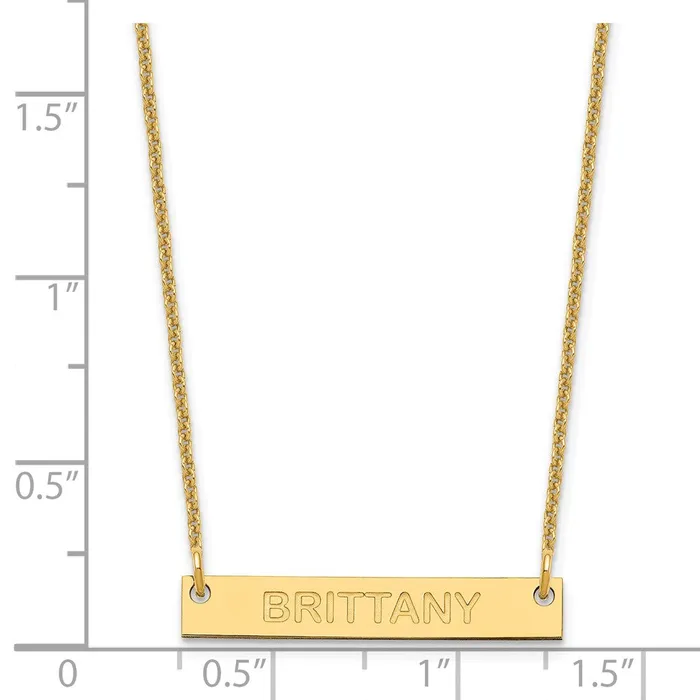 14K Small Polished Capitalized Arial Rounded Bar NecklaceWBCXNA643Y WB Choice Jewelry Necklaces 14K Small Polished Capitalized Arial Rounded Bar NecklaceWBCXNA643Y WB Choice Jewelry Necklaces