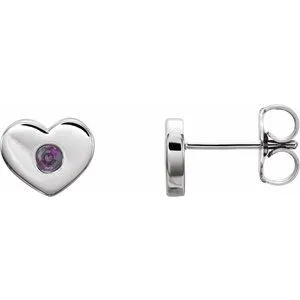 14K White Alexandrite Heart Earrings 86336629PSTWBC WB Choice Jewelry Earrings 14K White Alexandrite Heart Earrings 86336629PSTWBC WB Choice Jewelry Earrings