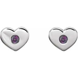 14K White Alexandrite Heart Earrings 86336629PSTWBC WB Choice Jewelry Earrings 14K White Alexandrite Heart Earrings 86336629PSTWBC WB Choice Jewelry Earrings